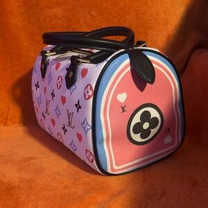 Stylish Pink and White Designer Handbag